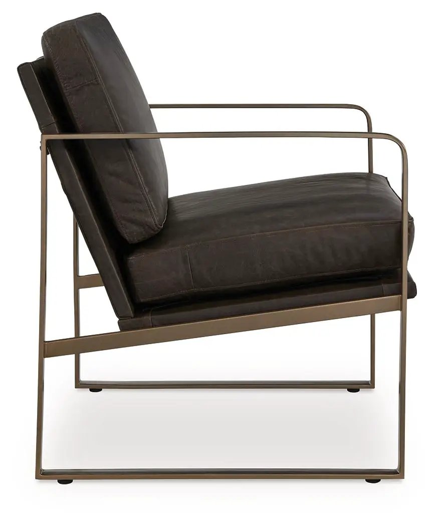 Bradett - Accent Chair - Dark Brown / Gold Finish by Unique Piece Furniture