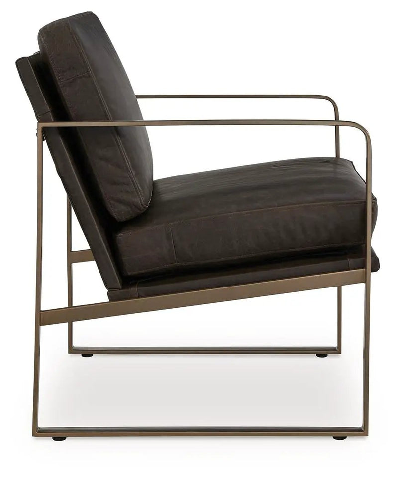 Bradett - Accent Chair - Dark Brown / Gold Finish by Unique Piece Furniture