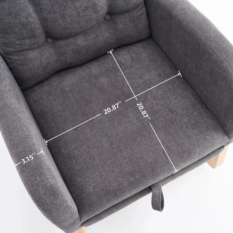 Accent Rocking Chair With Footrest, High Back by HouseOfZazla