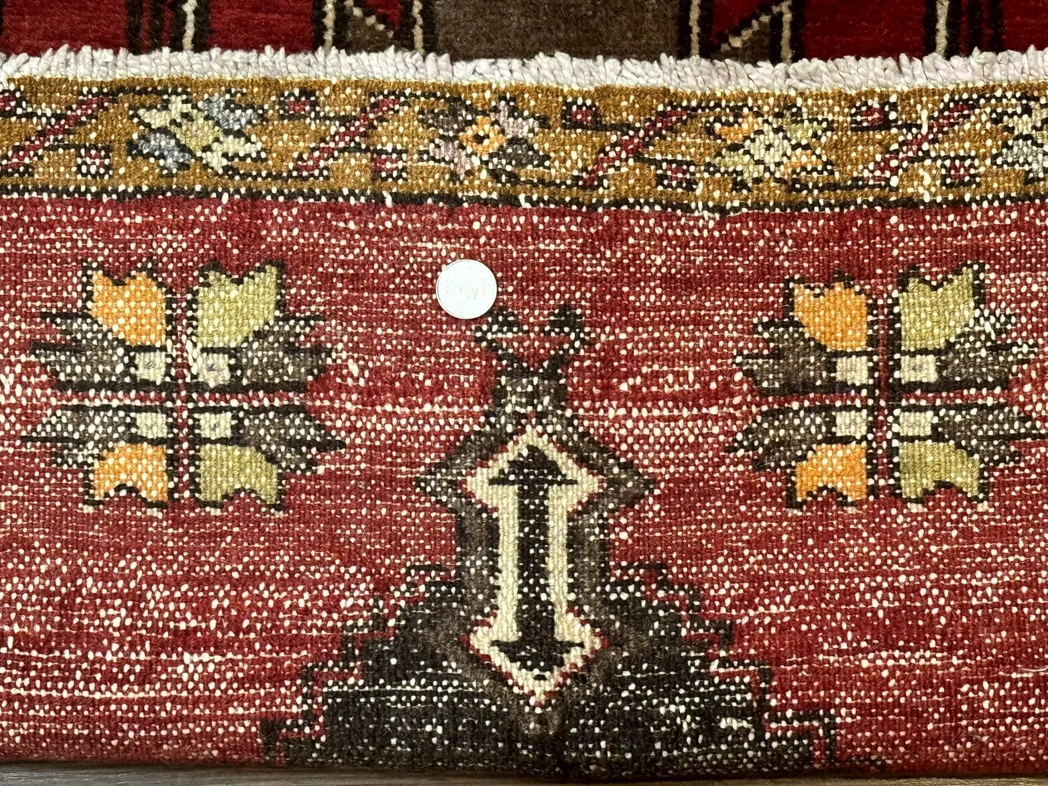 Turkish Yastik Rug 2x3, Geometric Medallion, Small Turkish Wool Rug, Red by Jewel Rugs