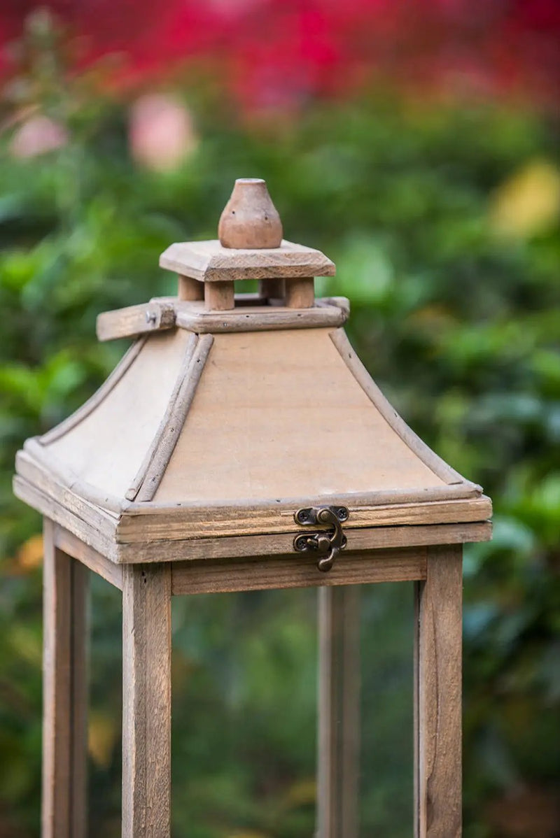 Candle Lantern Decorative, Hurricane Lantern Holder Decor For Indoor Outdoor, Home Garden Wedding - Ivory by Unique Piece Furniture