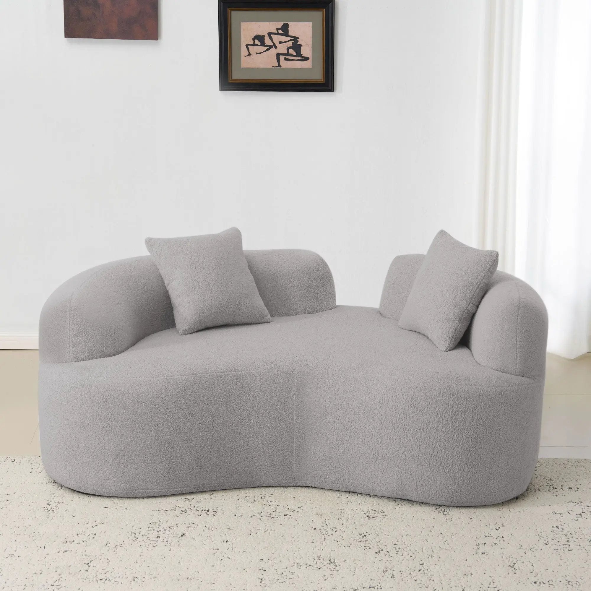Modern Curved Loveseat by HouseOfZazla
