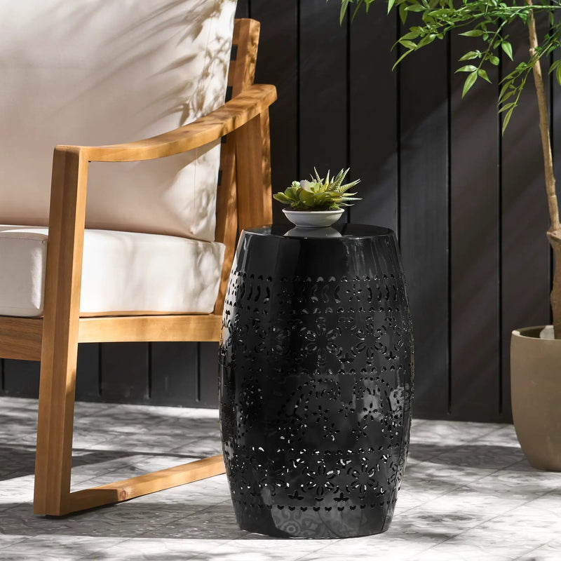 RUBY Side Table — Lace Cut Metal End Table for Outdoor & Indoor Use by HouseOfZazla