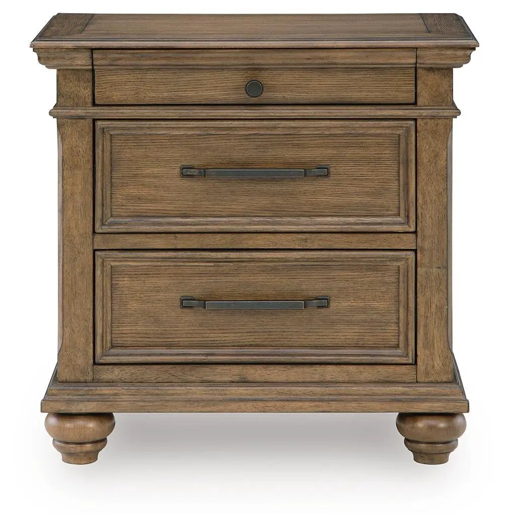Karallin - Three Drawer Night Stand - Medium Brown by Unique Piece Furniture