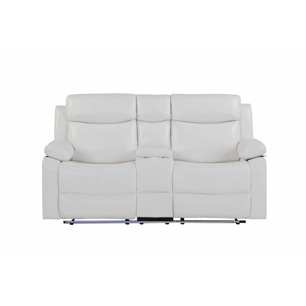 Blanche - Console Reclining Loveseat With LED Lights And Speakers