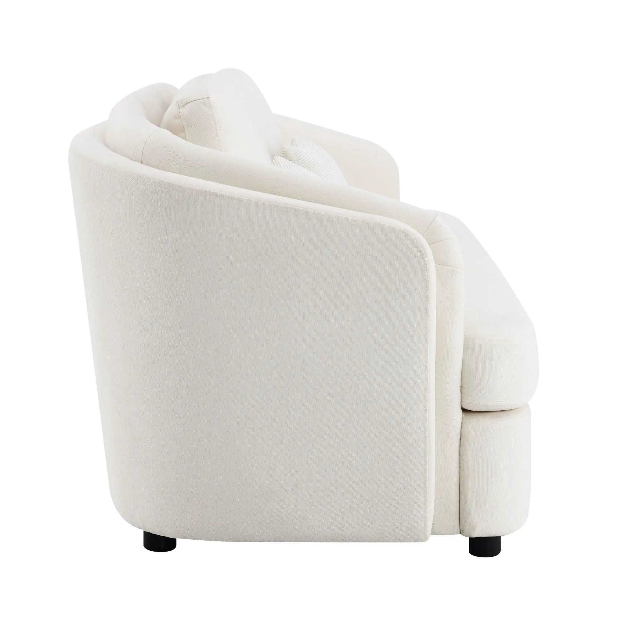 Mariko - Linen 3 Pieces Living Room Set - Beige by HouseOfZazla