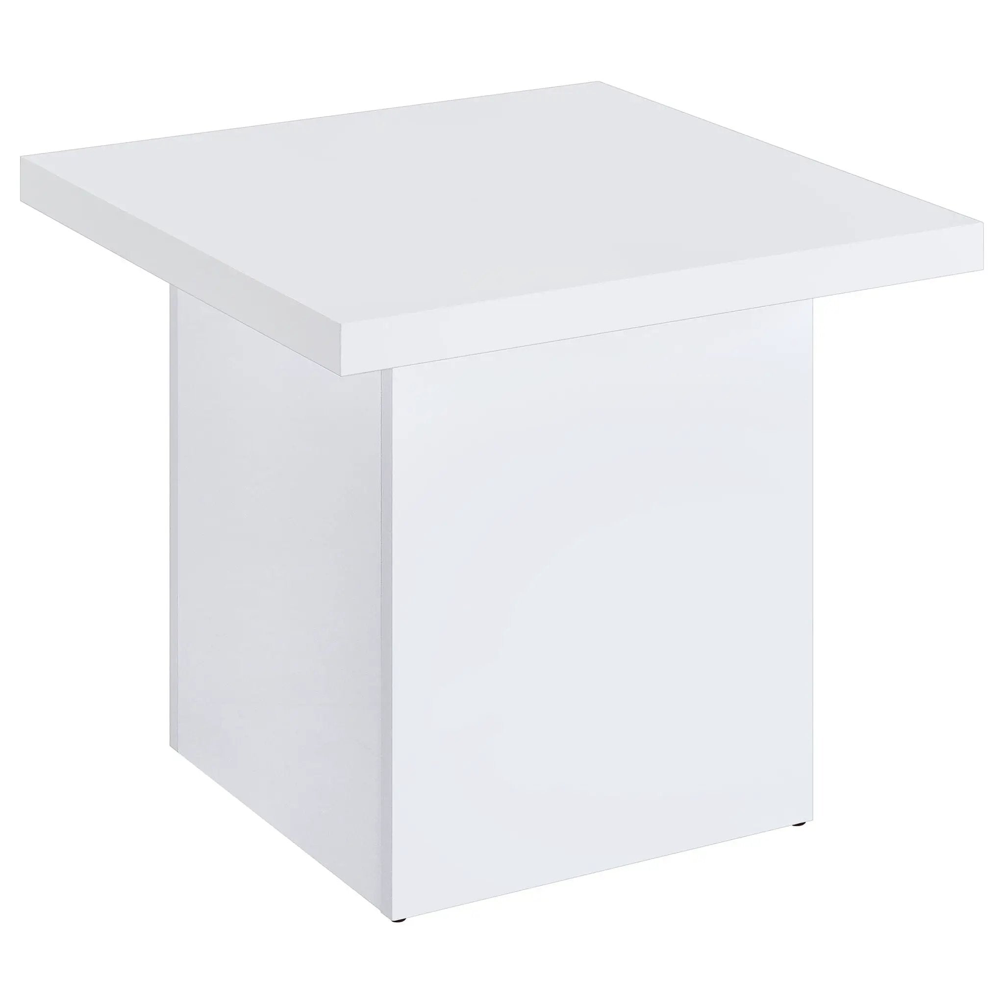 Devar 3-piece Square Coffee End Table Set White High Gloss by Unique Piece Furniture