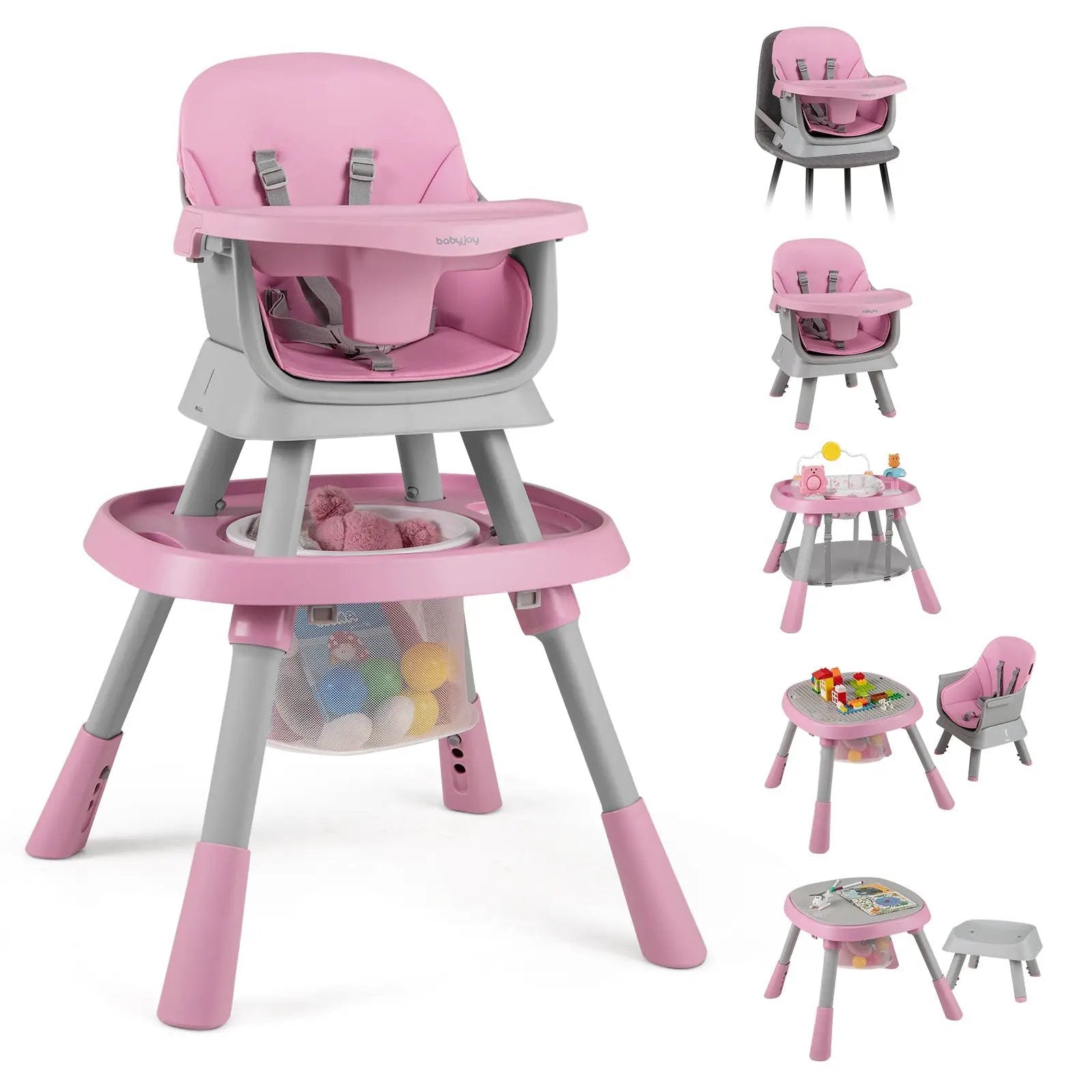 16-in-1 Baby High Chair with Activity Center and Booster Seat for Babies and Toddlers by DirectDeals