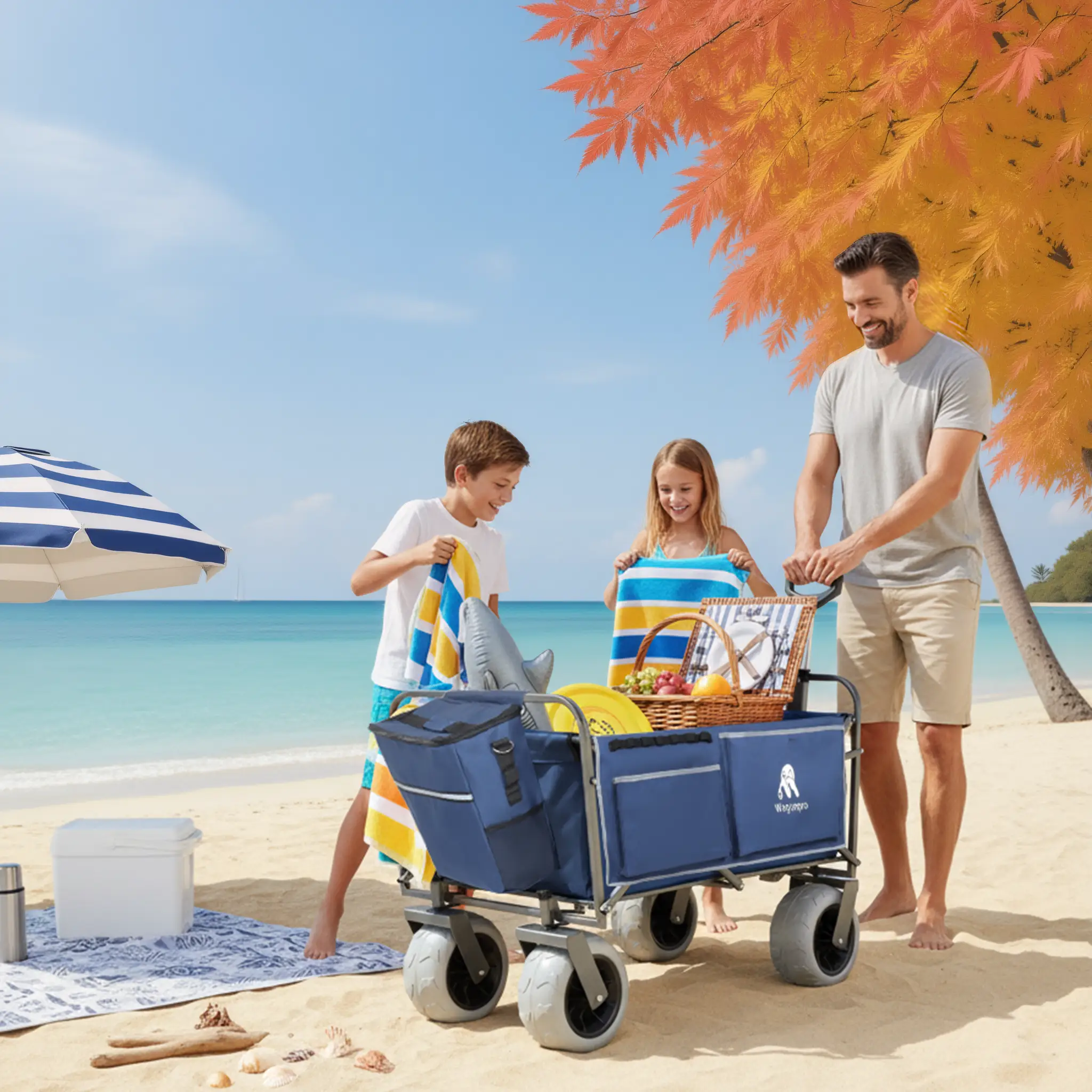 Beach Wagon with Big Wheels for Sand 500lbs Capacity by HouseOfZazla
