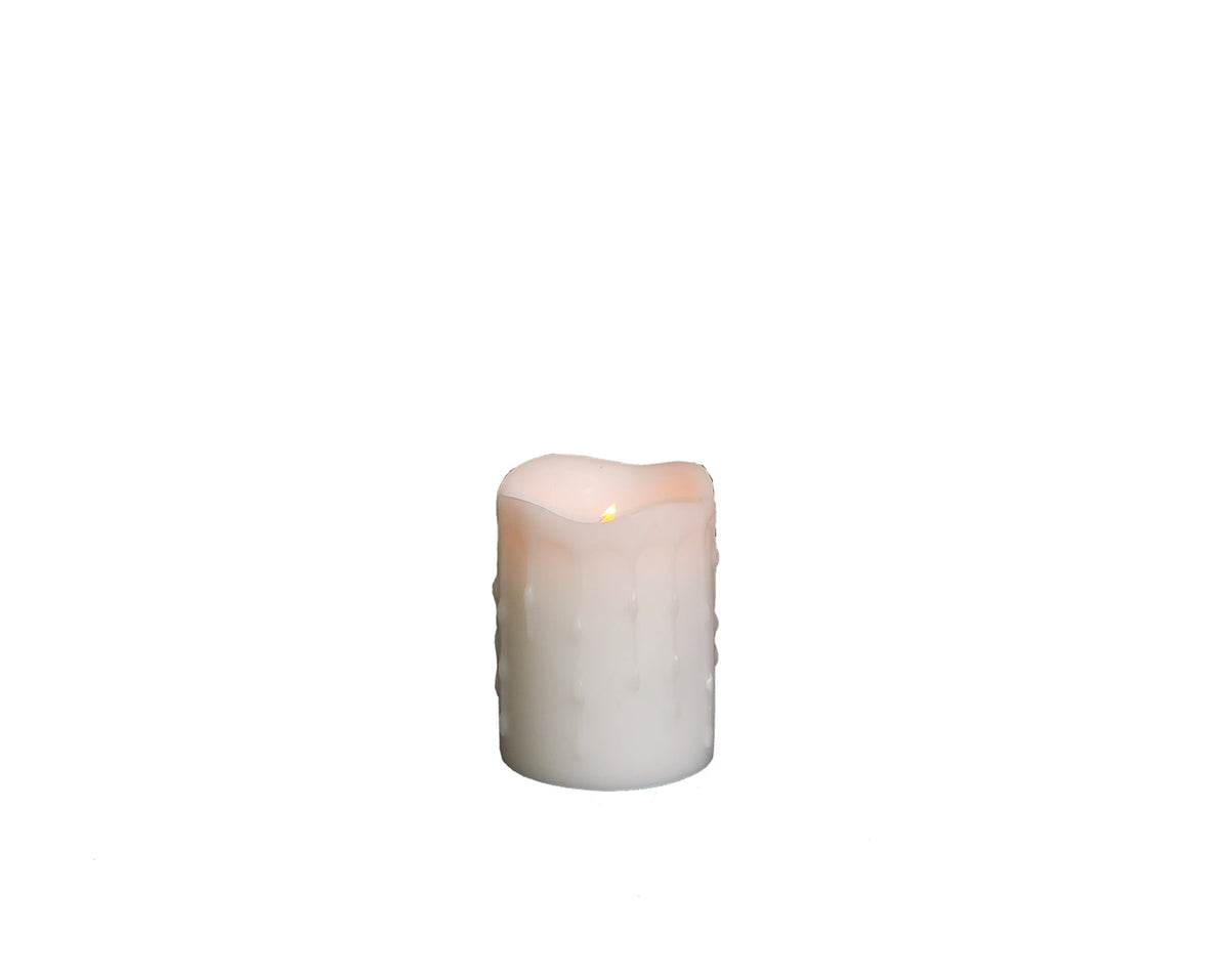 LED Drip Wax Pillar Candles Set of 4, photo 2 of 2