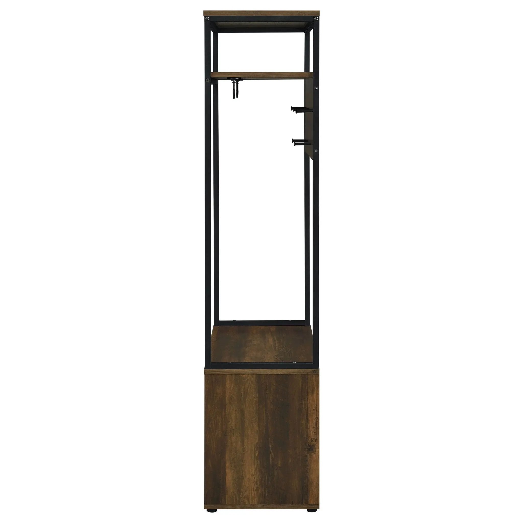 Quincy 2-door Coat Rack Hall Tree Storage Bench Dark Pine by Unique Piece Furniture