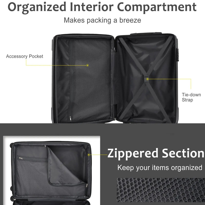 Lightweight Durable ABS Hardshell Luggage by HouseOfZazla