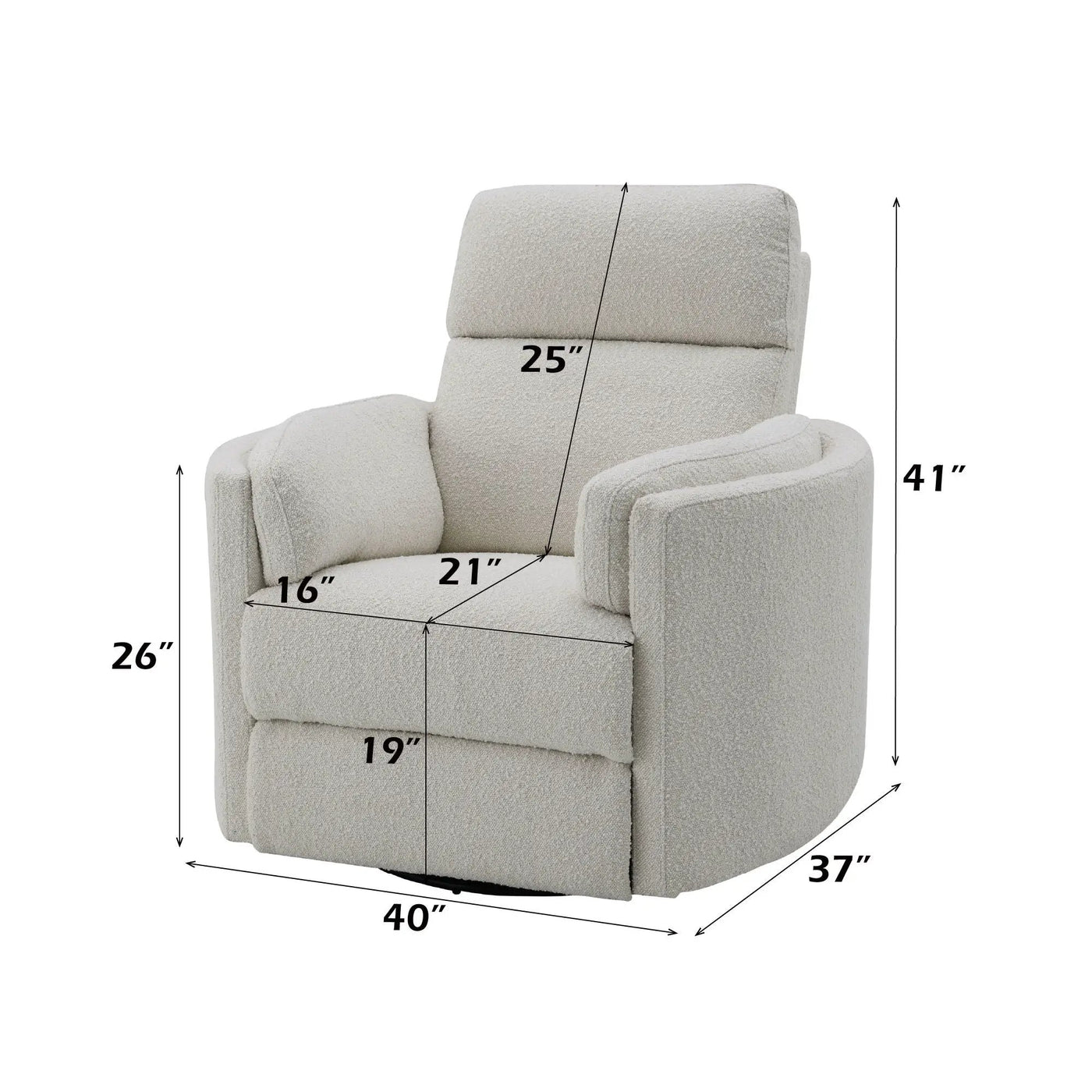 Sagen - Glider Recliner With Swivel by Unique Piece Furniture
