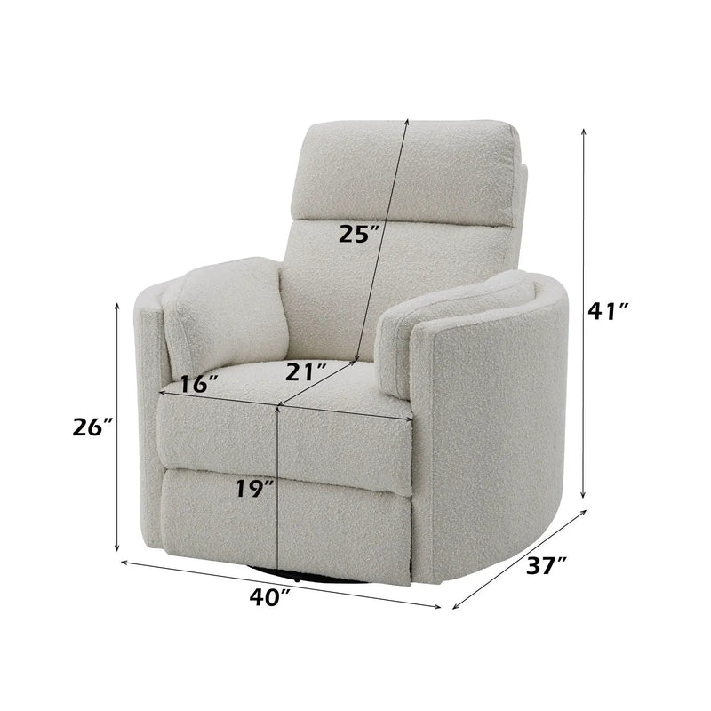 Sagen - Glider Recliner With Swivel by Unique Piece Furniture