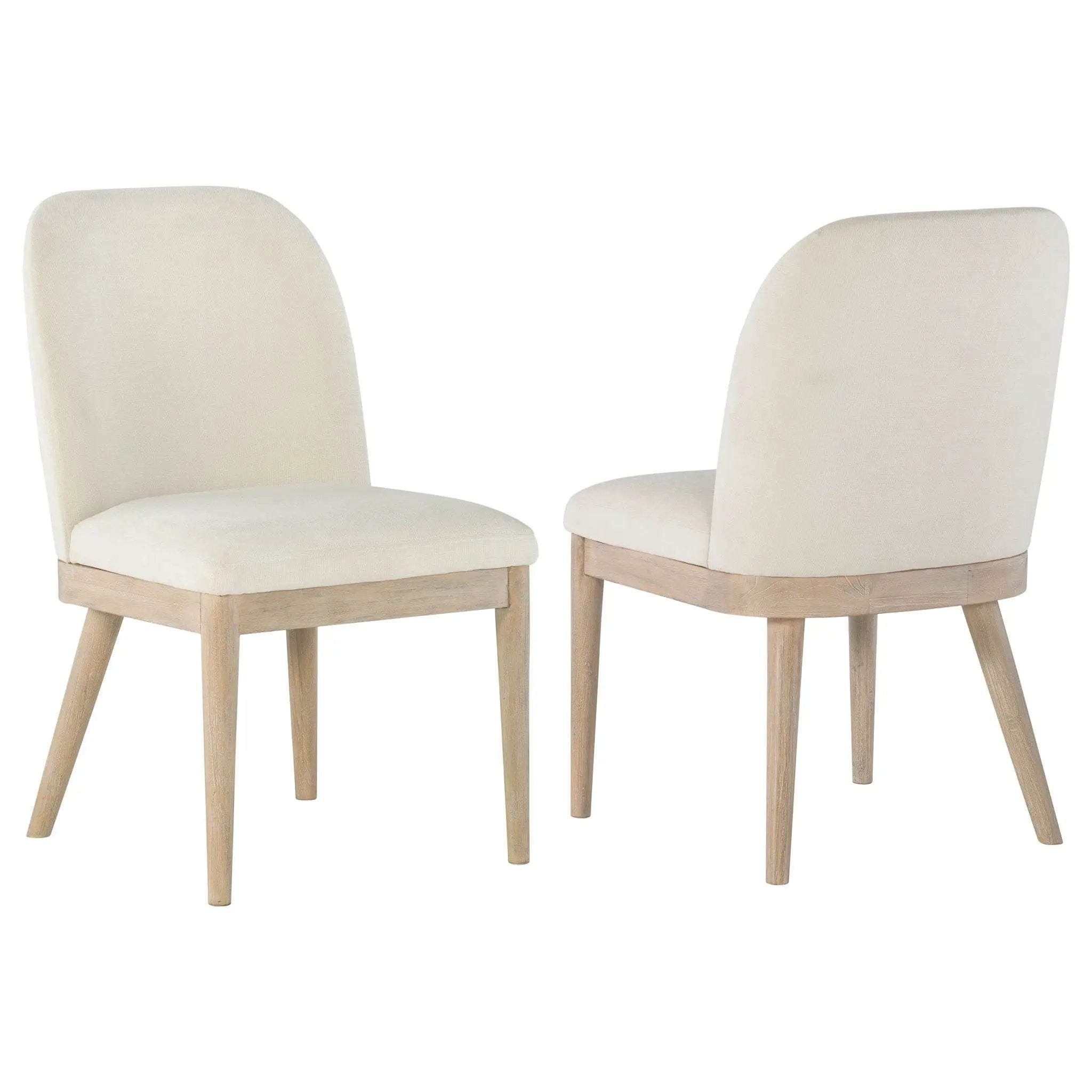 Solano Upholstered Dining Side Chair Beige (Set of 2) by Unique Piece Furniture