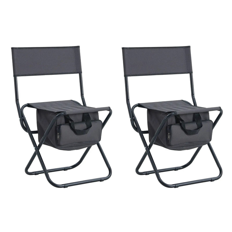 Folding Outdoor Chairs With Storage Bag, Portable Chair For Indoor, Outdoor Camping, Picnics And Fishing by HouseOfZazla
