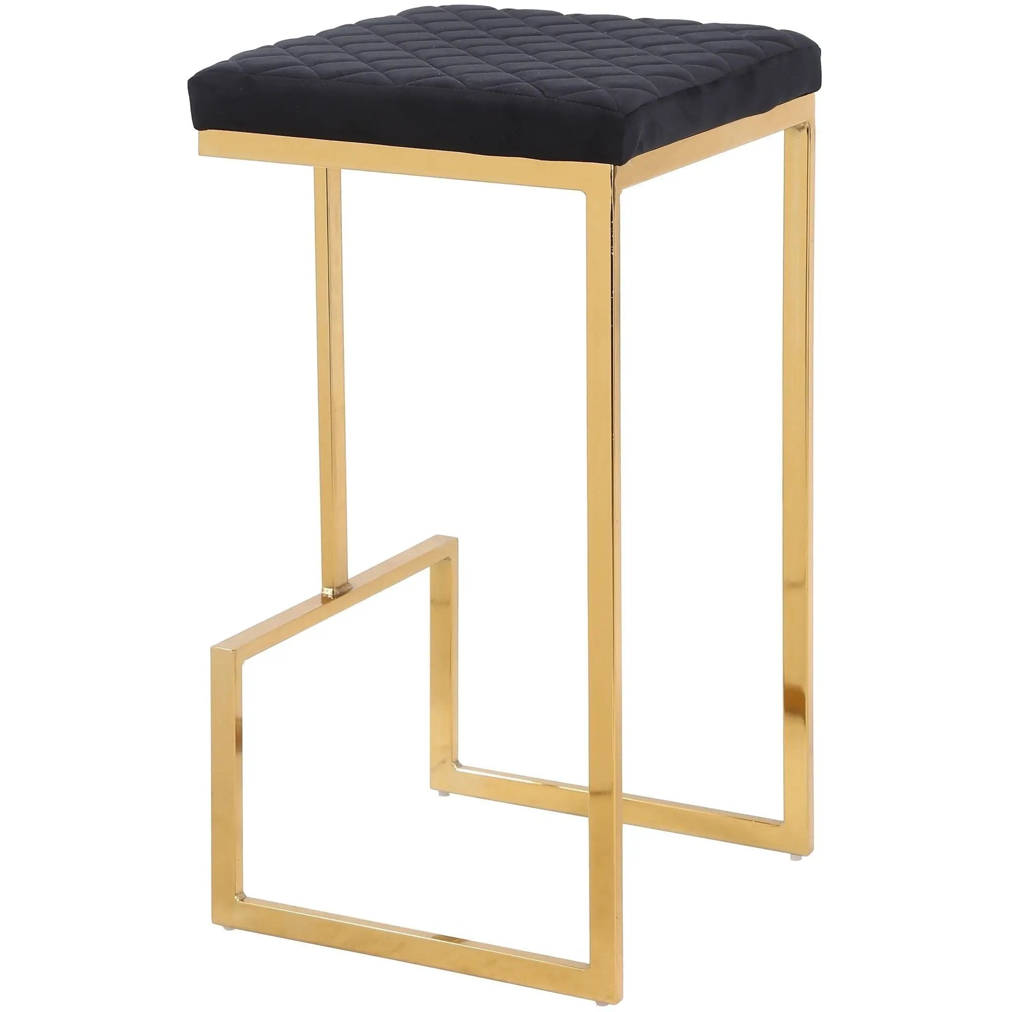 Joel - Upholstered Stool - Black / Gold by Unique Piece Furniture