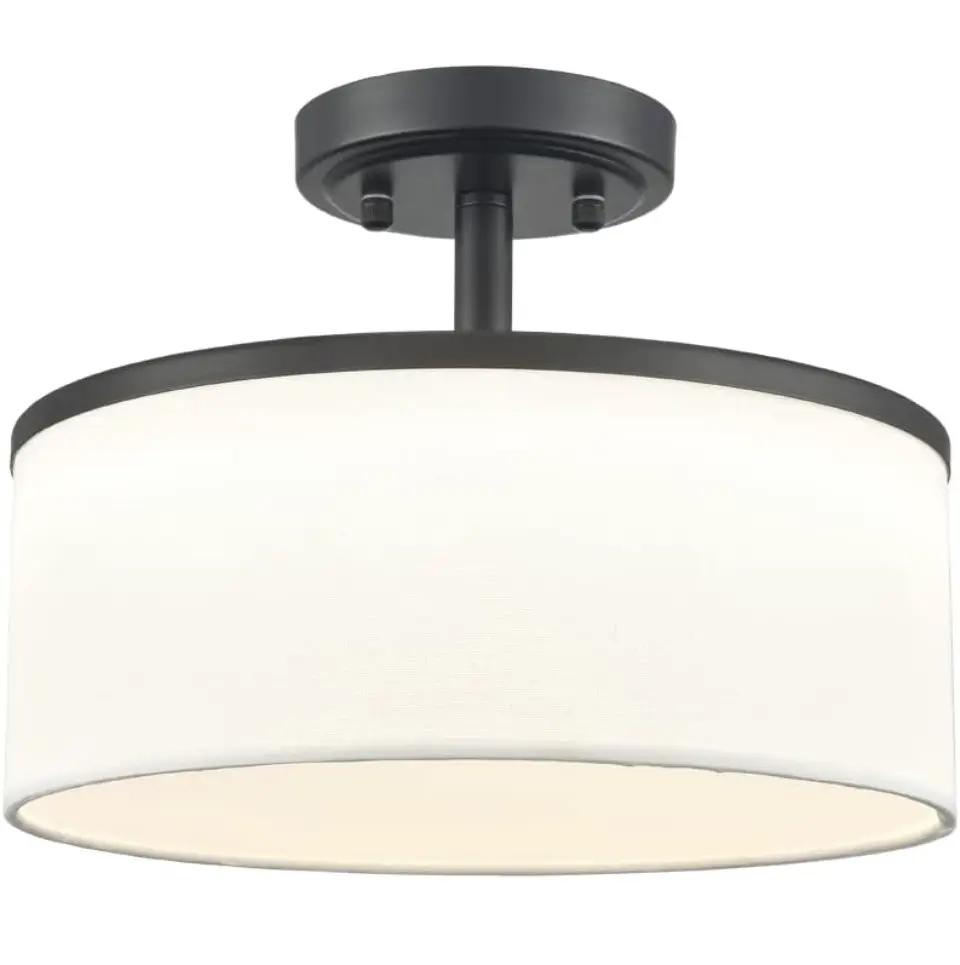 Open Box Deynite Modern LED Black Ceiling Light Fixture Dimmable 3000K-4500-5500K Semi-Flush Mount Ceiling Light for Bedroom by Selzalot