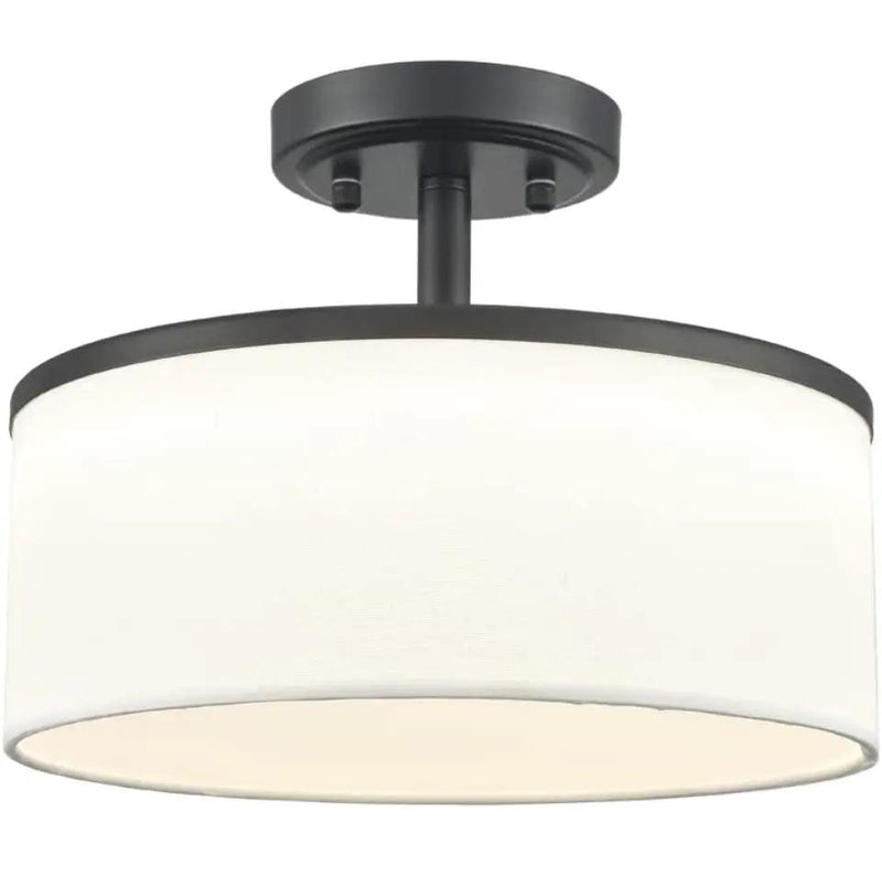 Open Box Deynite Modern LED Black Ceiling Light Fixture Dimmable 3000K-4500-5500K Semi-Flush Mount Ceiling Light for Bedroom by Selzalot