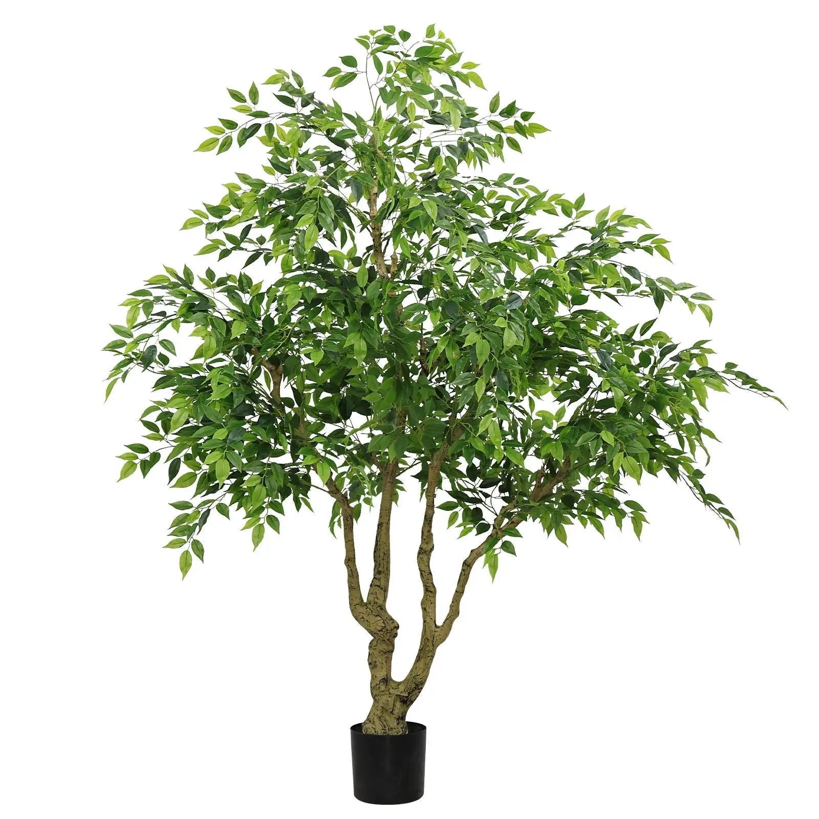 Artificial Banyan Tree With A Trunk And Lifelike Leaves, For Indoor And Outdoor Use - Green by HouseOfZazla