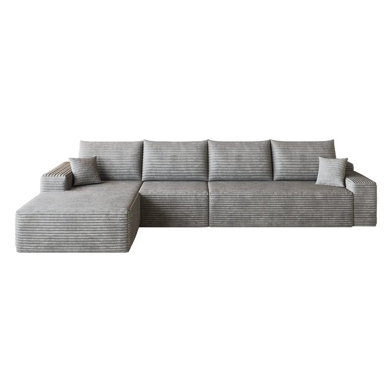 135" Cloud Sectional Couch with L-Shape Chaise by HouseOfZazla