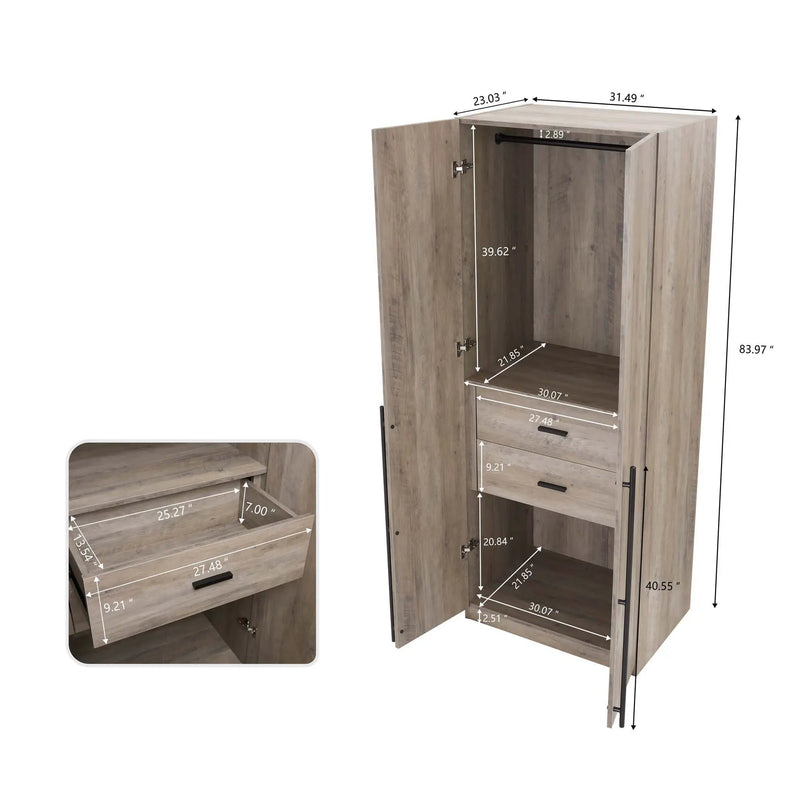 Lee - Free Standing Wardrobe Closet by HouseOfZazla