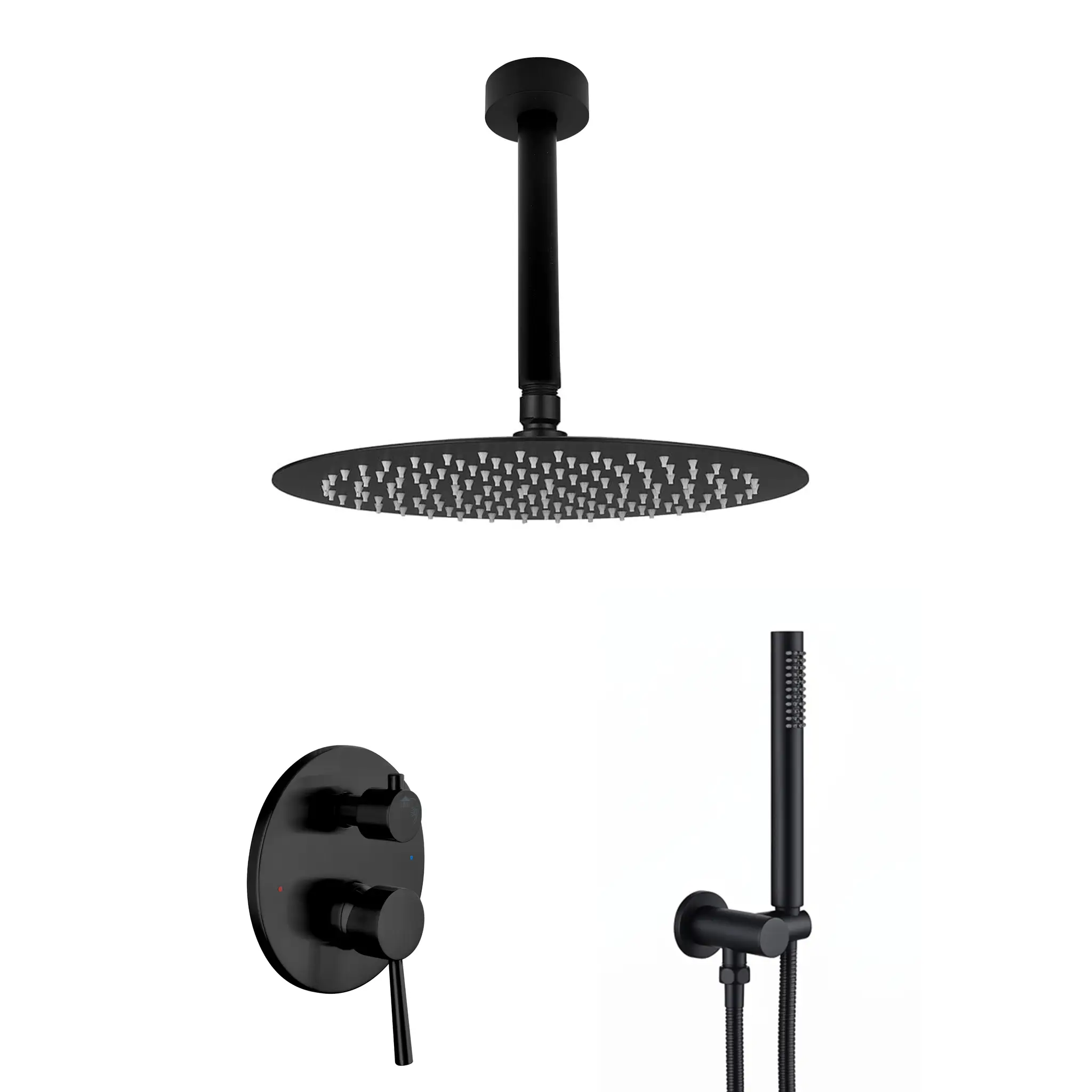 Matte Black Shower Head Set by HouseOfZazla