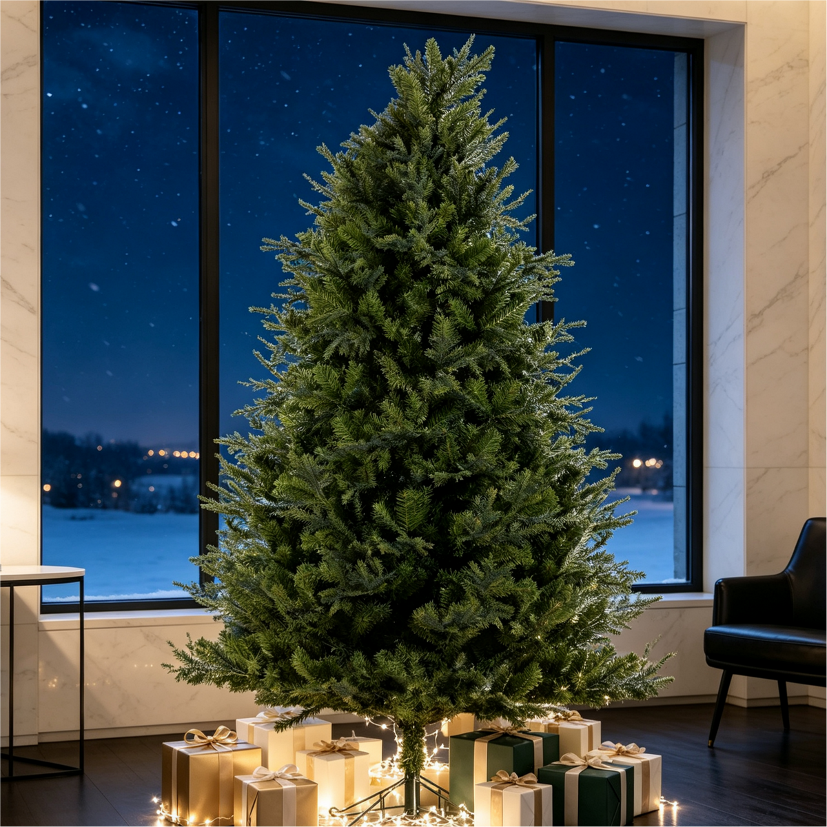 7 Ft Realistic PE/PVC Hybrid Christmas Tree with Fresh Pine Scent by HouseOfZazla