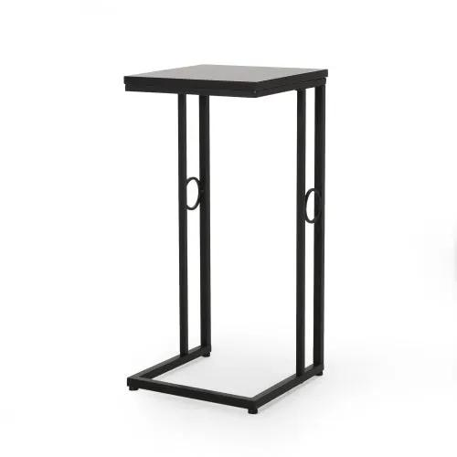 Essex Set of 2 Modern Black Metal End Tables by HouseOfZazla