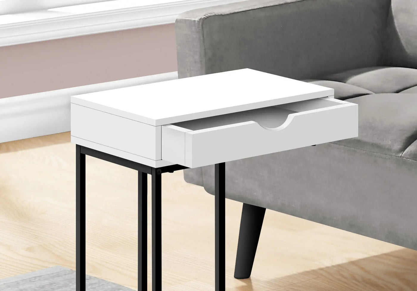 Accent Table, C - Shaped Contemporary & Modern Versatile Design by Unique Piece Furniture