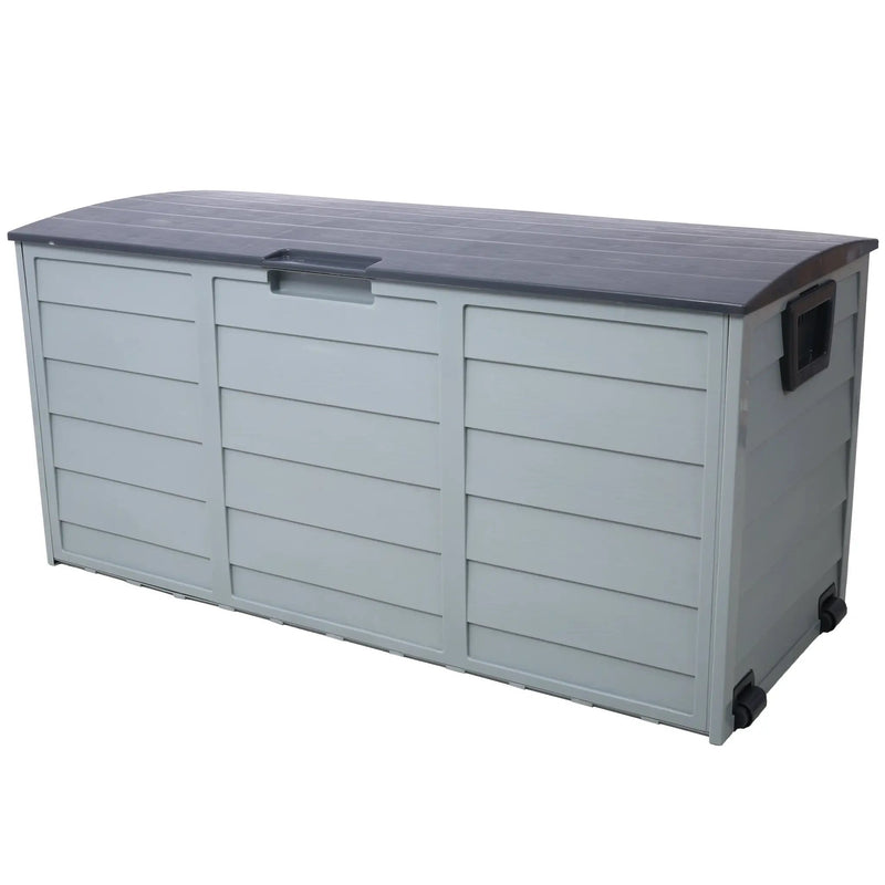 All Weather UV Pool Deck Box Storage Shed Bin with Wheels by HouseOfZazla