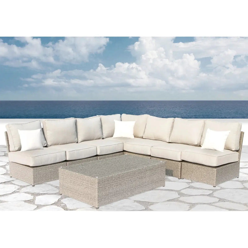 Comfortable Modern Patio Rattan Sectional Set With Cushions by HouseOfZazla