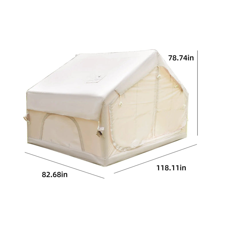 6.3m² Inflatable Camping Tent with Clear Skylight and 420D Oxford Waterproof Fabric by HouseOfZazla
