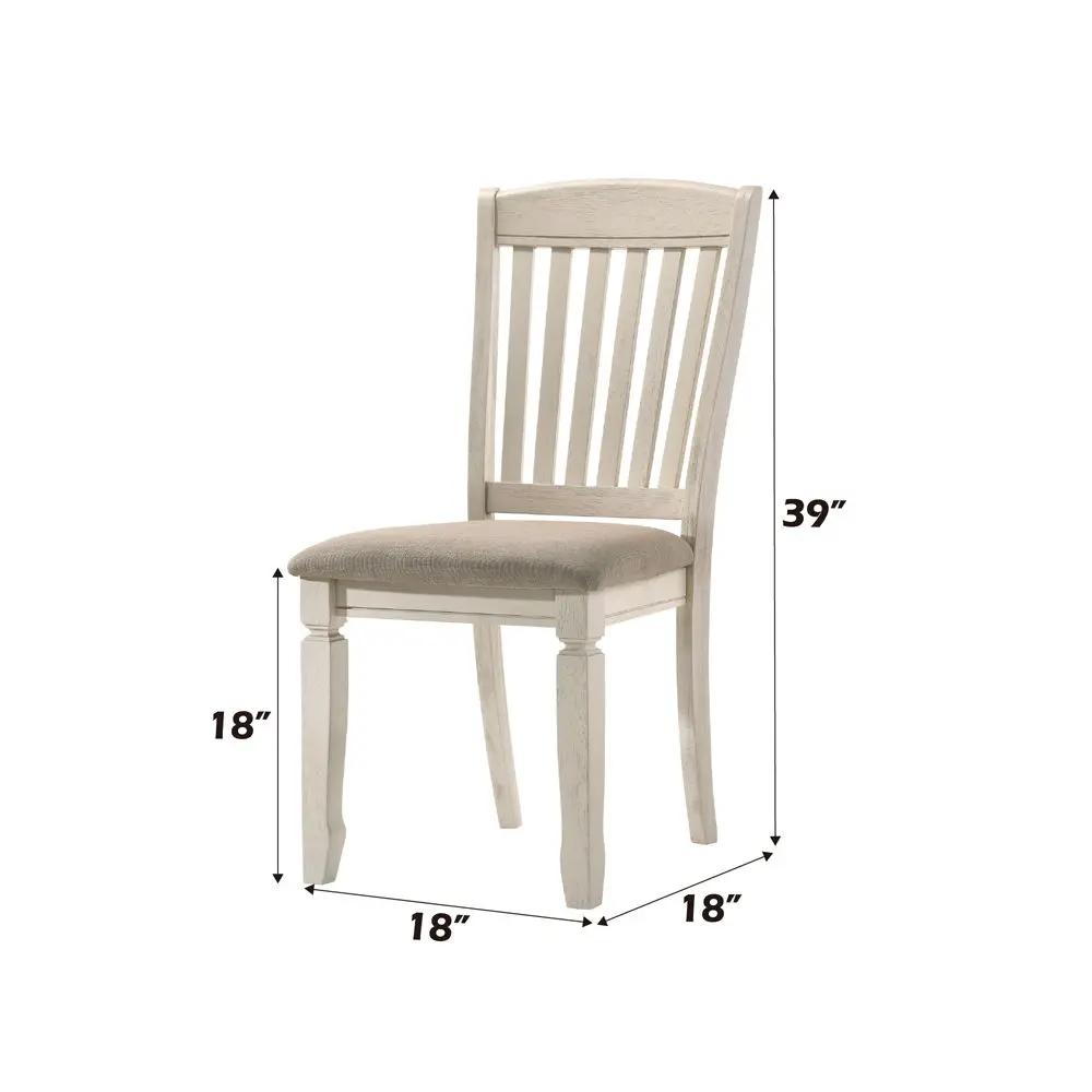 Fedele - Side Chair (Set of 2) - Tan Fabric & Cream by Unique Piece Furniture