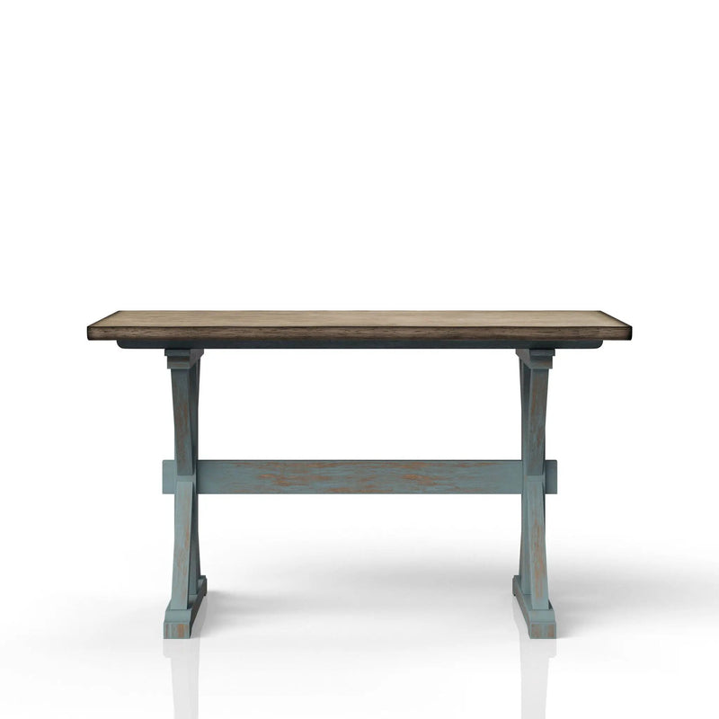 X Based Counter Height Dining Table - Aqua Blue by HouseOfZazla