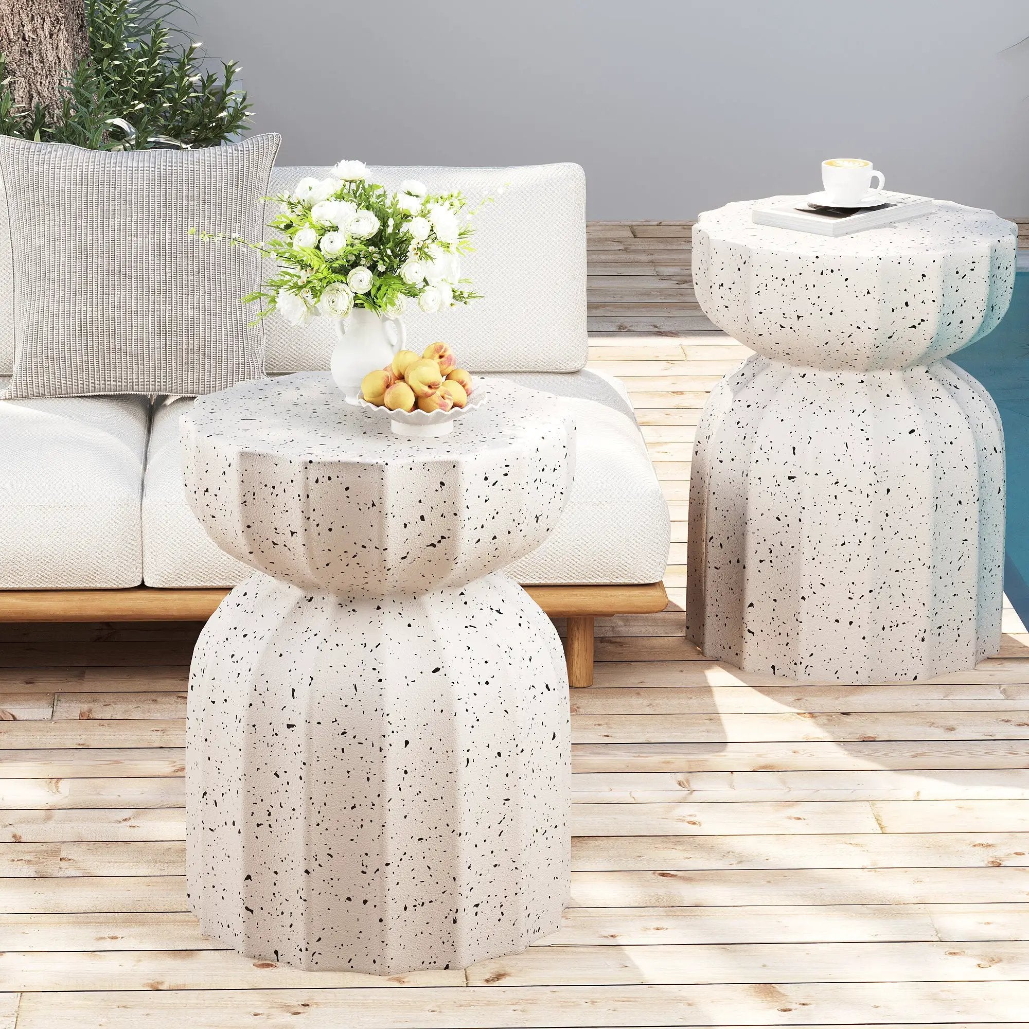 13" Modern Outdoor and Indoor Waterproof Coffee Table Set by HouseOfZazla