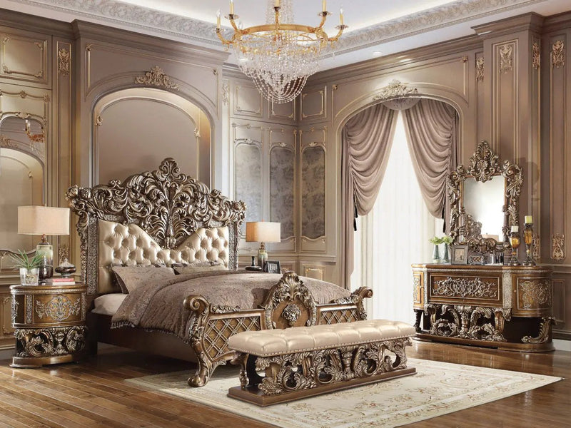 Constantine - Mirror - Brown & Gold by Unique Piece Furniture