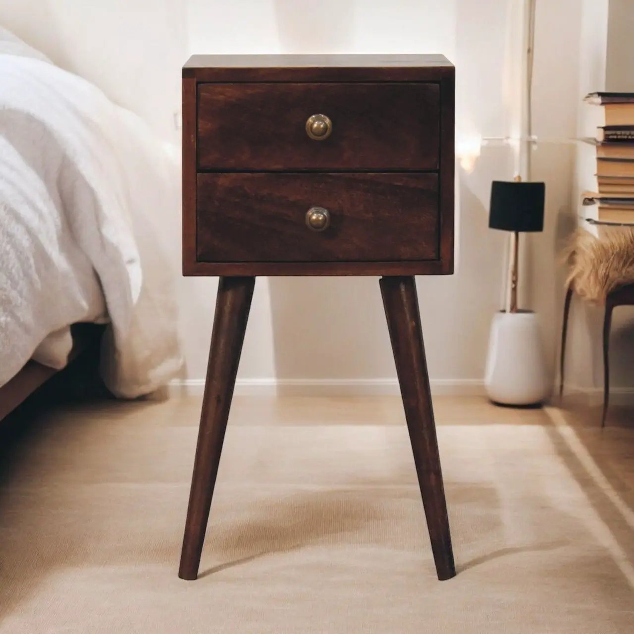 Solid Wood Mini Nightstand by HouseOfZazla