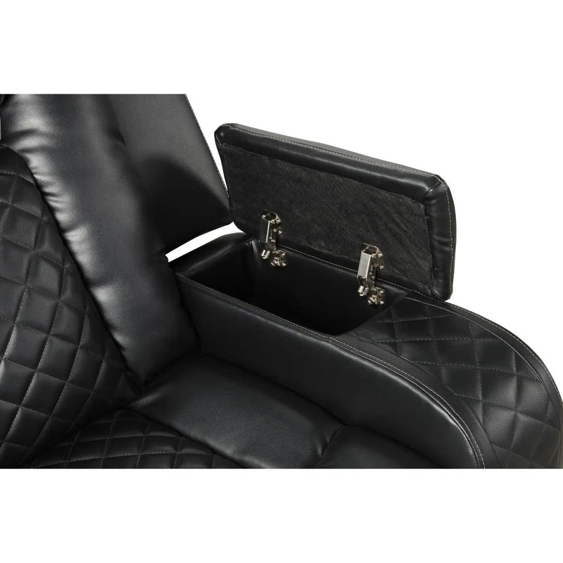 Benz - Power Reclining Loveseat With LED Lighting And Built In USB by HouseOfZazla