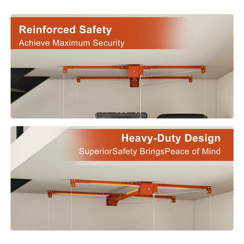 Orange Overhead Garage Storage Rack 3x6 FT by HouseOfZazla