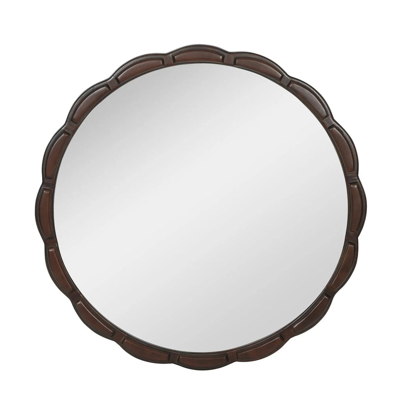 Round Wood Wall Mirror - 31.5" by HouseOfZazla