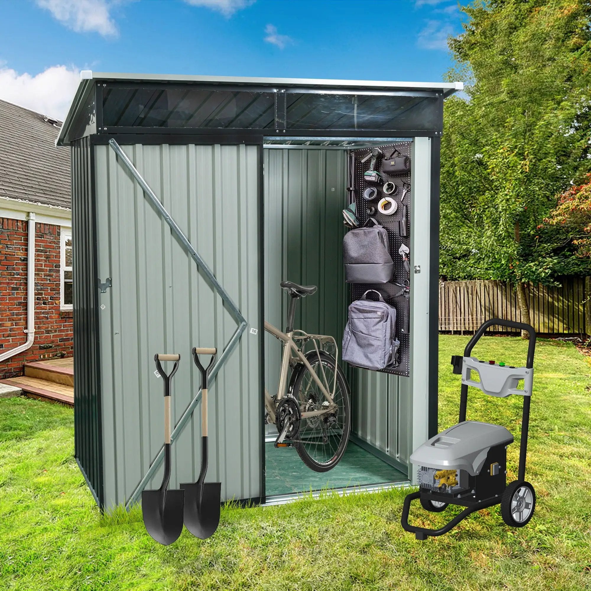 Outdoor Metal Storage Shed Transparent Plate by HouseOfZazla
