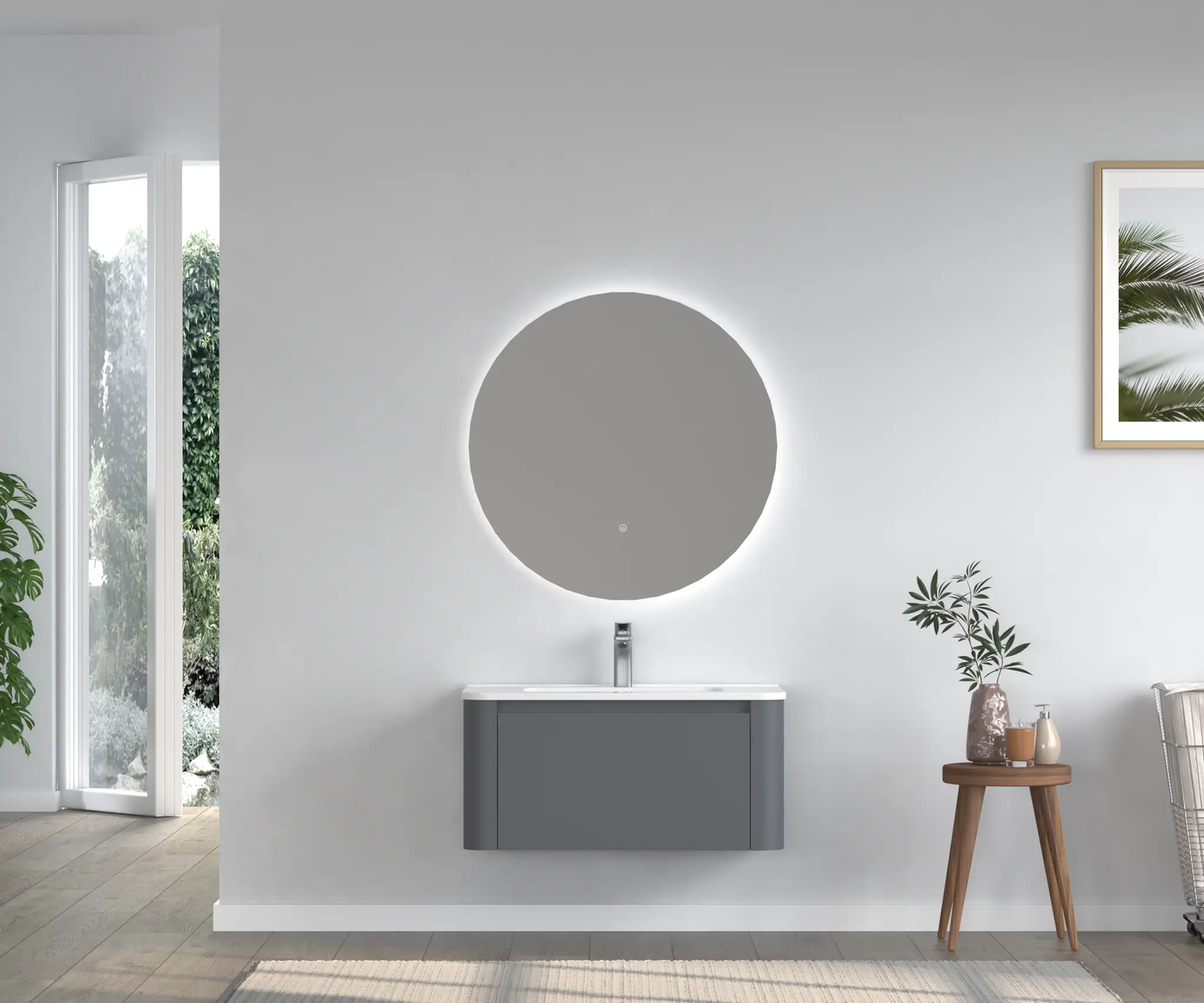 30" Blue Bathroom Vanity with Single Sink by HouseOfZazla