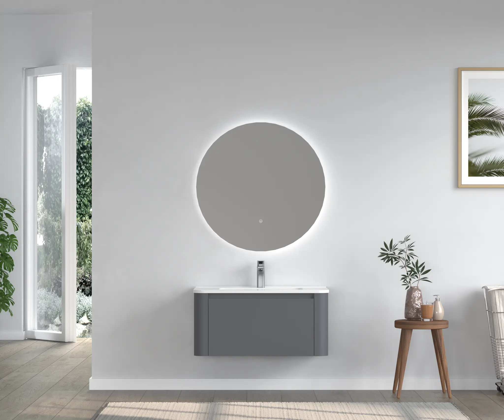 30" Blue Bathroom Vanity with Single Sink by HouseOfZazla