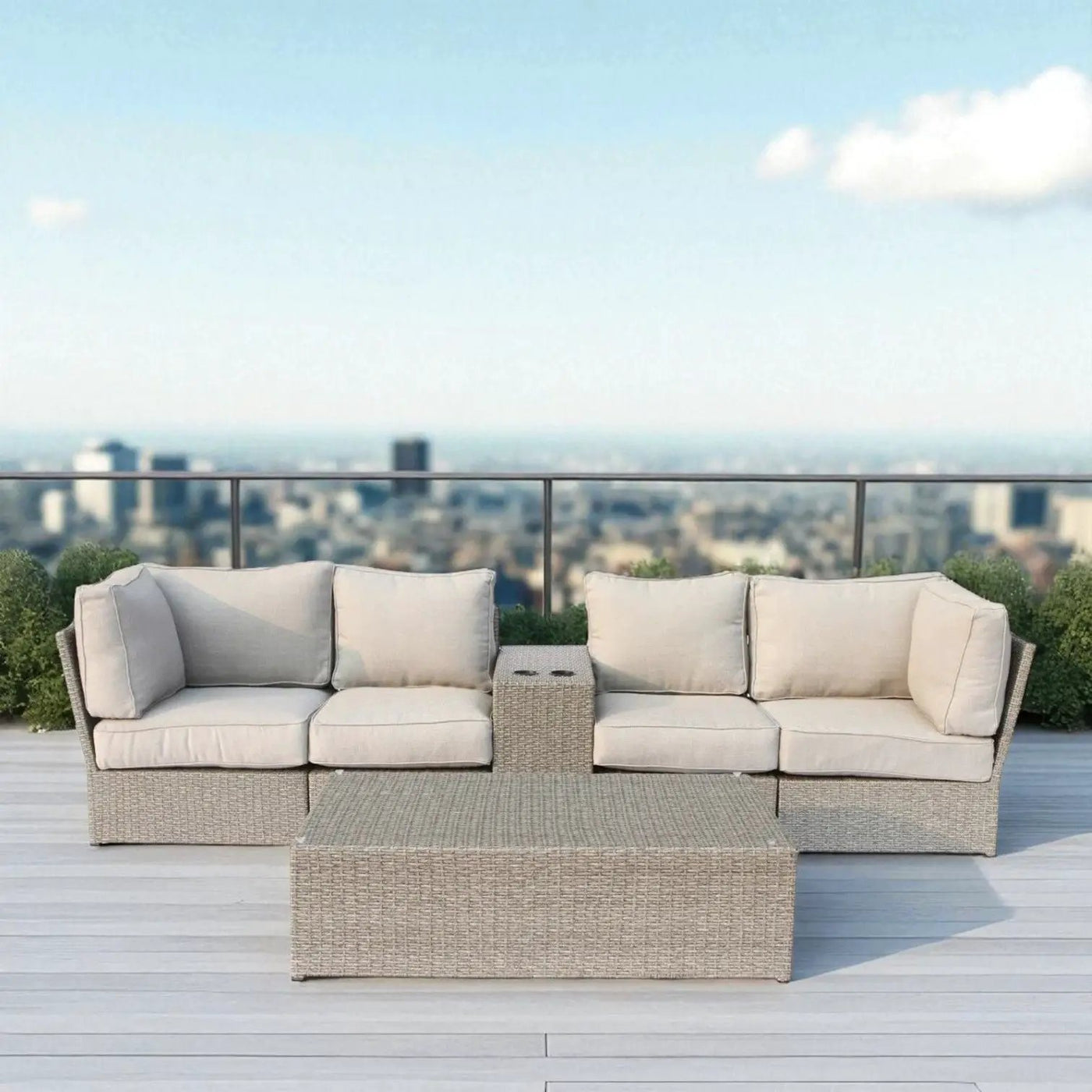 Stylish Modular Wicker Patio Seating Group by HouseOfZazla