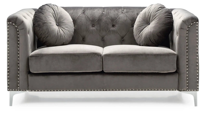 Stylish Sloped Arm Loveseat by Unique Piece Furniture