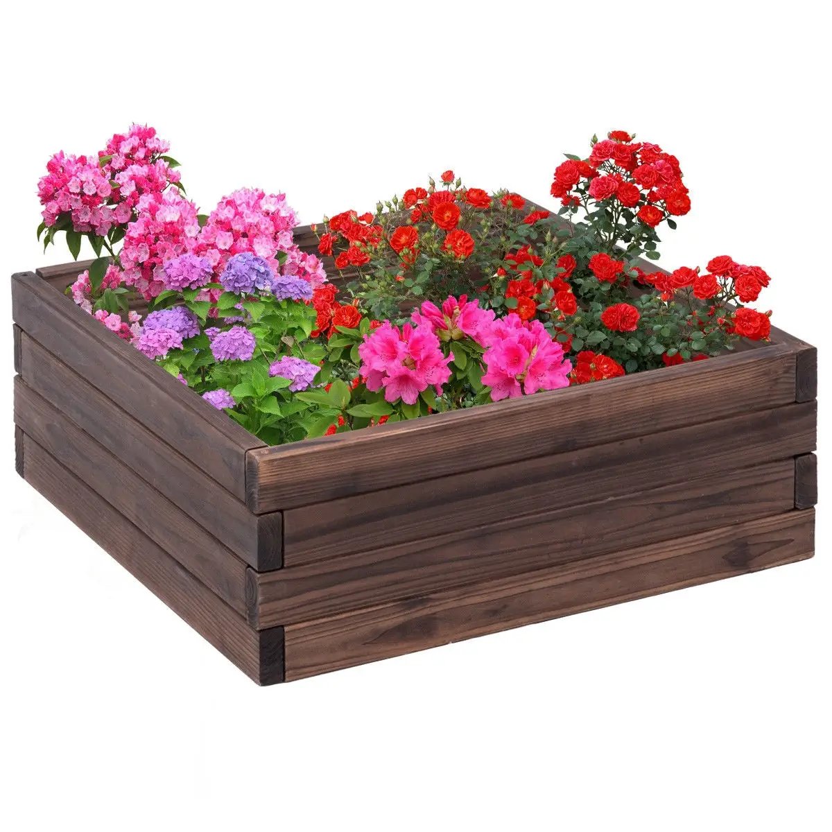 Square Raised Garden Bed Flower Vegetables Seeds Planter by DirectDeals