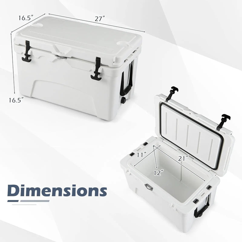 45 Quart Portable Hard Cooler Insulated Ice Chest Keeps Cool for up to 6 Days by DirectDeals
