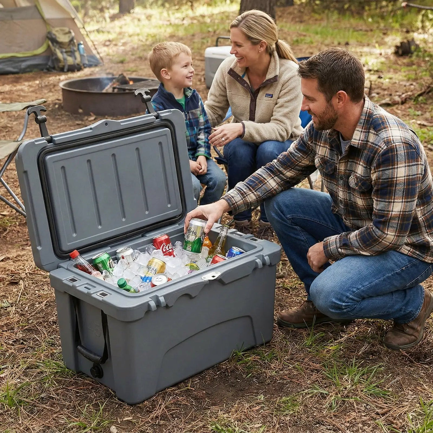 45 Quart Portable Hard Cooler Insulated Ice Chest Keeps Cool for up to 6 Days by DirectDeals