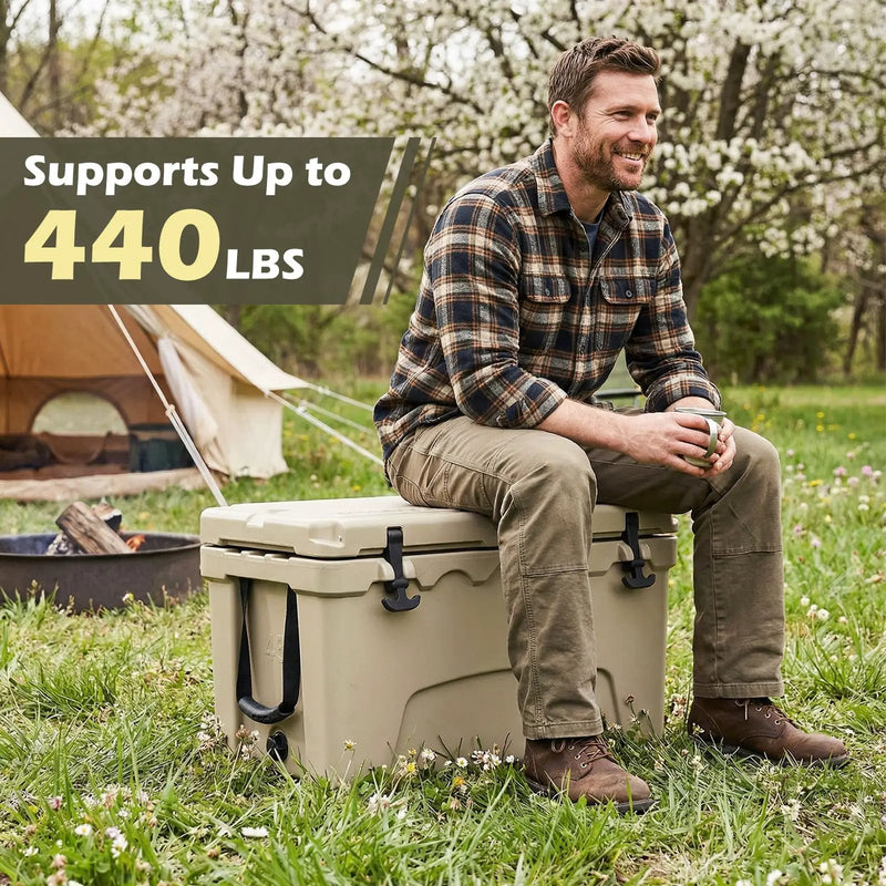 45 Quart Portable Hard Cooler Insulated Ice Chest Keeps Cool for up to 6 Days by DirectDeals